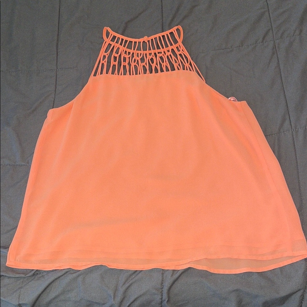 Naked Zebra Coral Halter Top - Picture 5 of 6